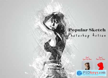 Popular Sketch Photoshop Action 7248230