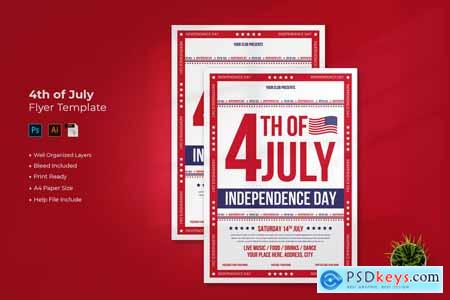 4th of July Flyer Template EJUZNT7