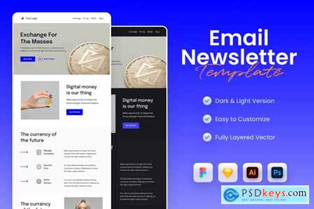 Crypto Email Newsletter Template AHD8QEQ