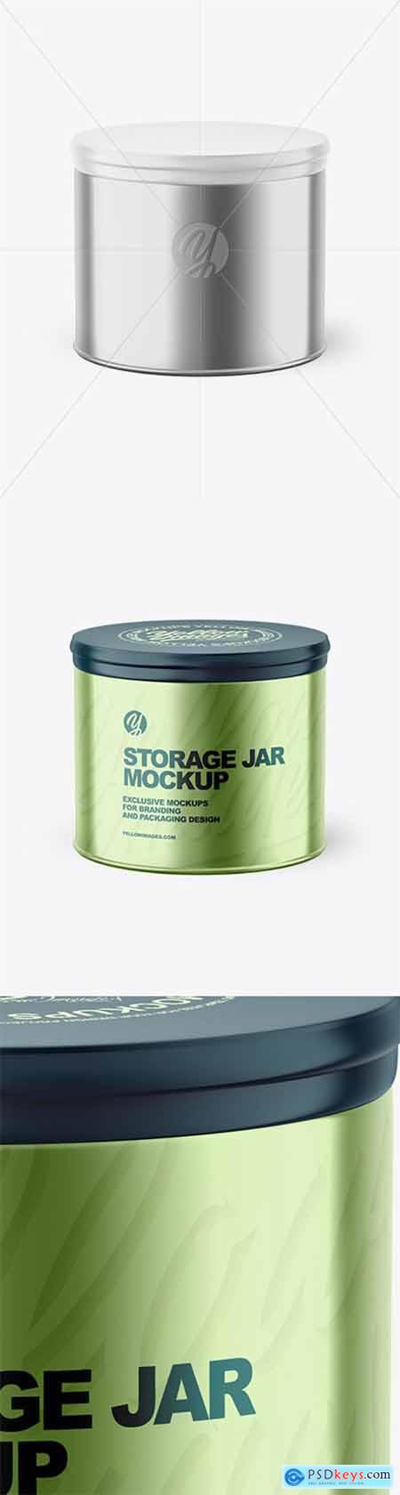 Metalliс Storage Jar Mockup 80369