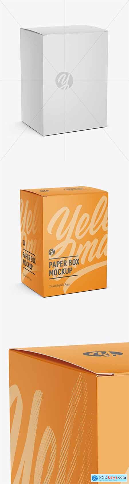 Paper Box Mockup - Halfside View 80256