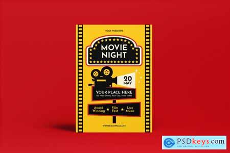 Movie Night Flyer PQKFXHZ
