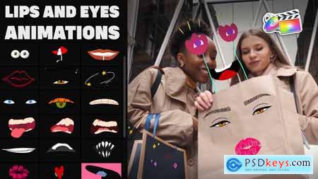 Lips And Eyes Mask Stickers for FCPX 37986616