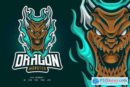 Dragon Monster Mascot Logo