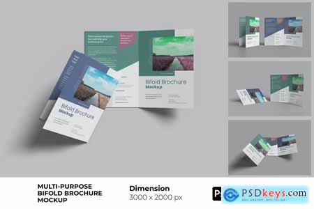Multi-purpose Bifold Brochure Mockup