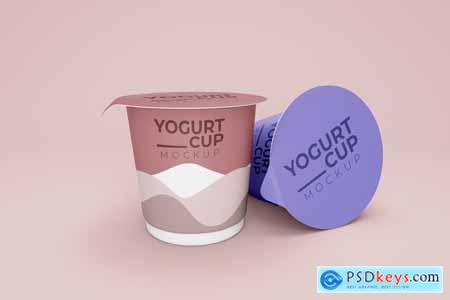 Yogurt Cup Set Mockup 4SPCNNL