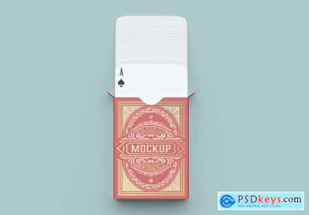 Poker Box with Cards Mockup