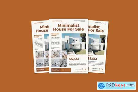 Minimalist House For Sale Flyer Vol.01 WLB7FF9