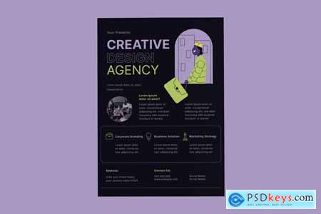 Aesthetic Creative Design Agency Flyer T5CP6Q4
