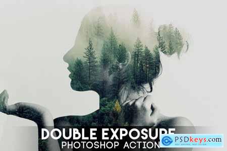 Double Exposure Photoshop Action 6NSH55