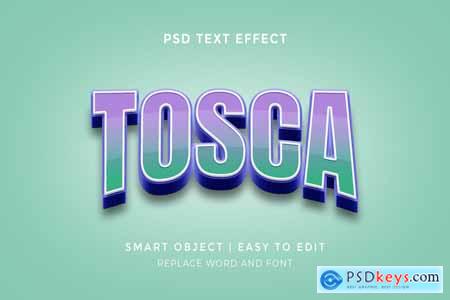 3D Tosca Editable Text Effect 5Y9H2DV