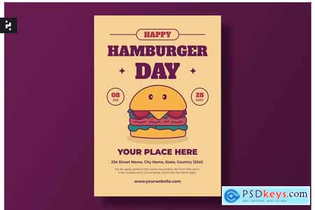 Hamburger Day Flyer Template