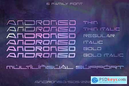 Androned  Futuristic Font