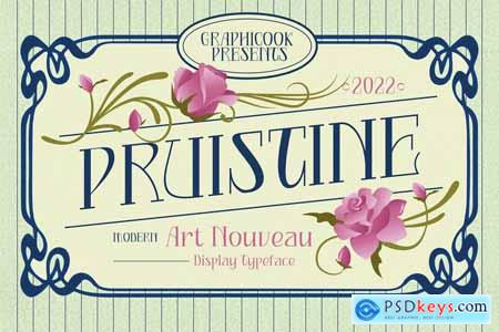 Pruistine Art Nouveau Display Typeface