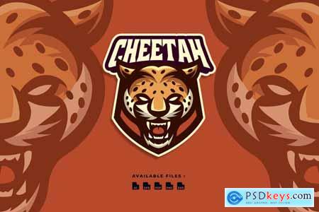 Cheetah Sport and Esport Mascot Character Logo