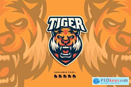 Tiger Sport and Esport Mascot Character Logo
