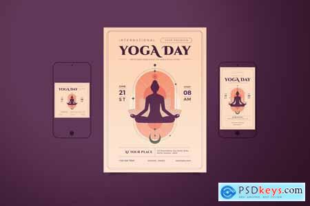 International Yoga Day Flyer Set