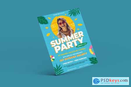 Summer Party Flyer 87CB9FG