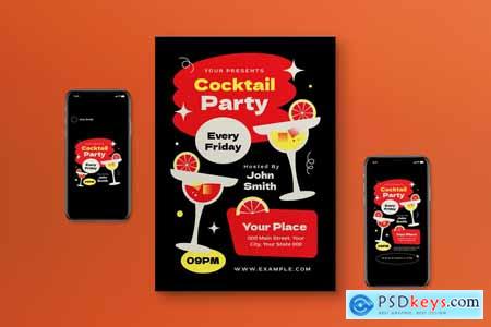 Cocktail Party Flyer Set