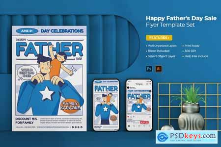 Happy Father Day Flyer Set
