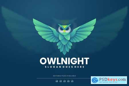 Owl Night Gradient Logo