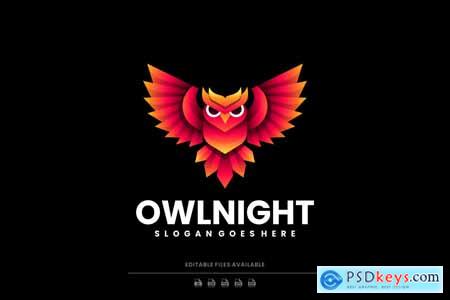 Owl Night Gradient Colorful Logo