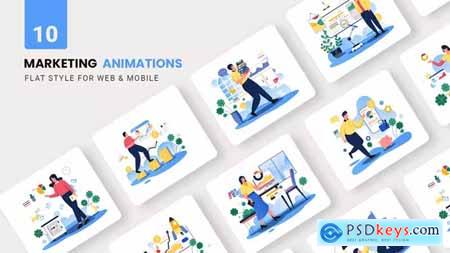 Business Maketing Animations - Flat Concept 38247074