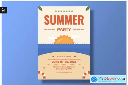 Summer Party Flyer Set QVJ7MR6
