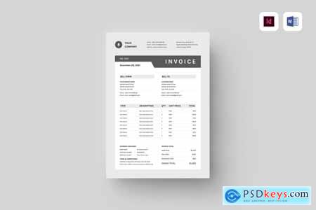 Invoice MS Word & Indesign