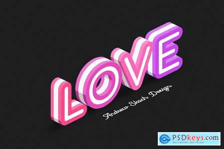 Colorful Isometric Text Effects