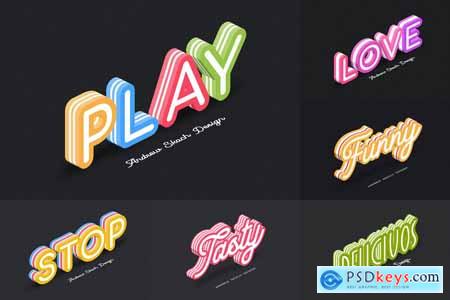 Colorful Isometric Text Effects