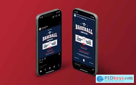 Baseball Match Flyer Set Template