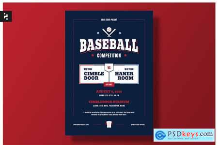 Baseball Match Flyer Set Template