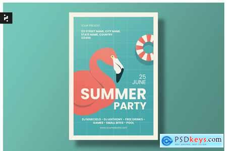 Summer Party Flyer Y8BWFHQ