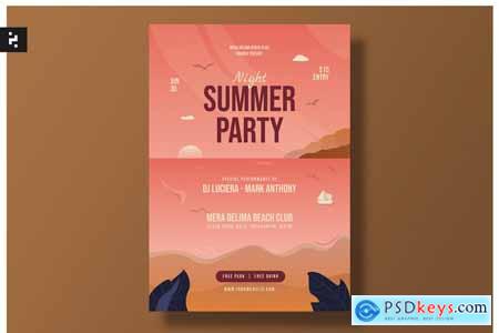 Beach Summer Party Flyer