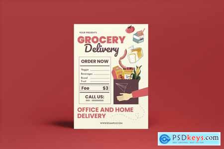 Grocery Delivery Flyer P5QJENB