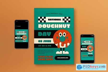 National Doughnut Day Flyer Set PFCGNBB