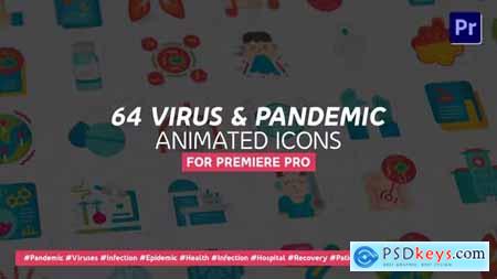 64 Virus & Pandemic Icons - MOGRT 38269086