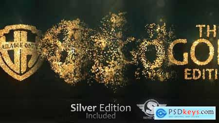 Glitter Gold Particles Logo 38318583