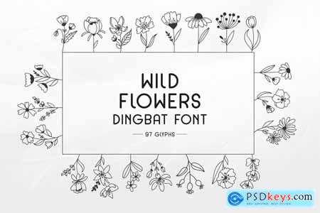Wild Flowers Dingbat Font