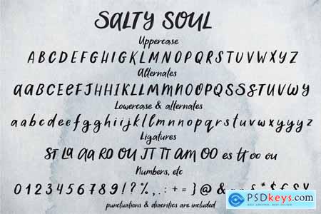 Salty Soul handwritten font