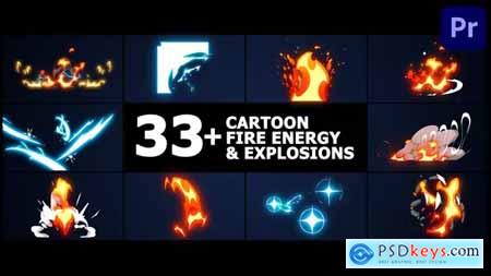 Cartoon Fire Energy And Explosions Premiere Pro MOGRT 38264631