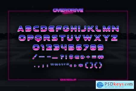 Overdrive Avenue  2 in 1 Retro Wave Font