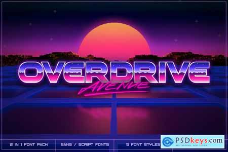 Overdrive Avenue  2 in 1 Retro Wave Font