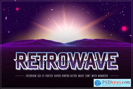 Retrowave  Retro Wave Poster Font