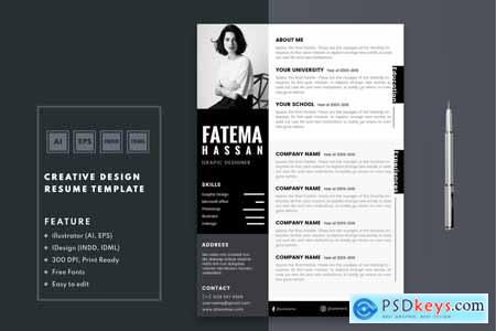 Creative Design Resume CV 92NKR2K