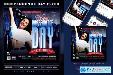 Independence Day Flyer Fourth of July Flyer W47XK6B