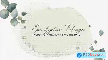Eucalyptus Foliage Wedding Invitation Save the Date 38337115