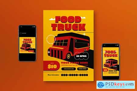 Food Truck Flyer Set SPBW8U4