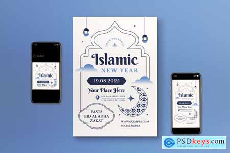 Islamic New Year Flyer Set